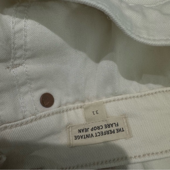 Madewell Perfect Vintage Flare Crop Jeans Vintage Canvas Cream‎ NI959 Size 31 - Picture 6 of 11